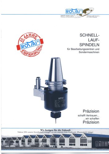 High speed spindles