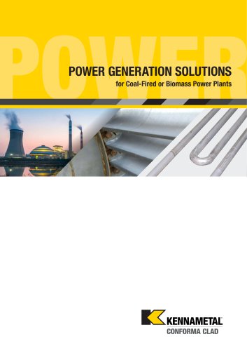 POWER GENERATION SOLUTIONS for Coal-Fired or Biomass Power Plants