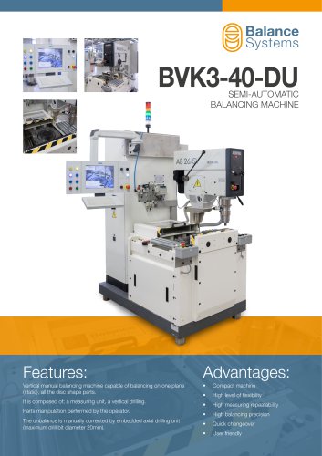 BVK3-40-DU Semi automatic balancing machine