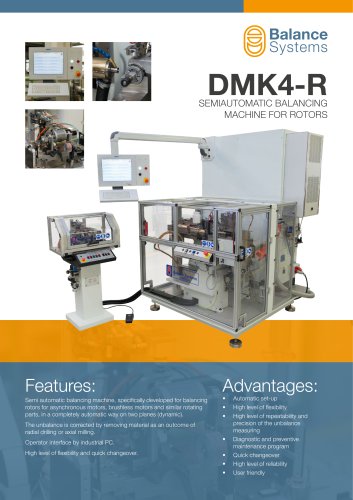 DMK4-R SEMI-AUTOMATIC BALANCING MACHINE FOR ROTORS