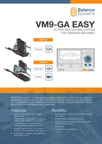 VM9-GA EASY In-Process Gauging System for Grinding Machines