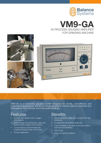 VM9-GA Electronic unit for in-process gauging and grinding cycle control