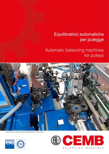 Automatic balancing machines for pulleys