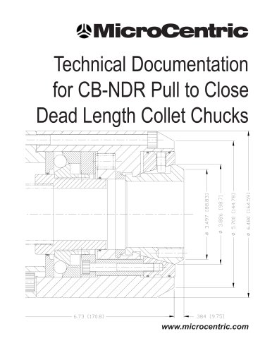 CB-NDR Pull to Close Dead Length Collet Chuck Manual