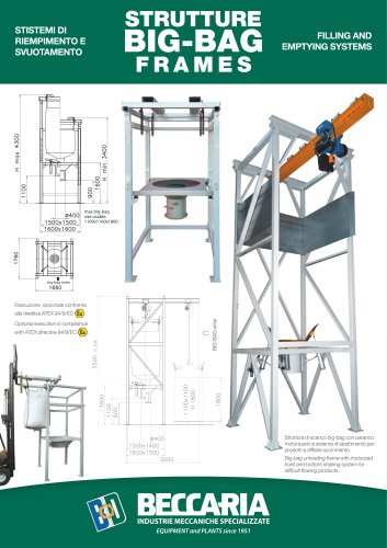 BIG-BAG filling and emptying systems