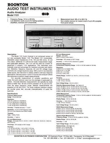 1121 Audio Analyzer