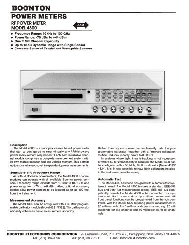  4300 Six Channel RF Power Meter