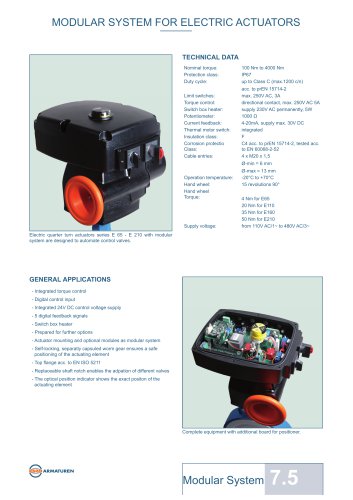 MODULAR SYSTEM FOR ELECTRIC ACTUATORS