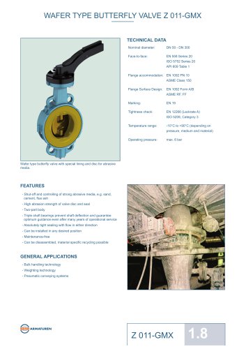 WAFER TYPE BUTTERFLY VALVE Z 011-GMX