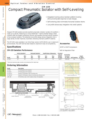 CM-225 Compact Pneumatic Isolator with Self-Leveling  