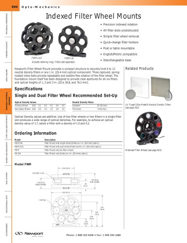 Indexed Filter Wheel Mounts  