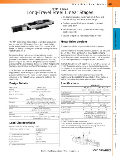 MTM Series Long-Travel Steel Linear Stages  