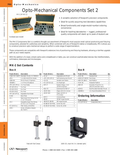 Opto-Mechanical Components Set 2  