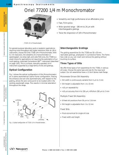 Oriel 77200 1/4 m Monochromator  