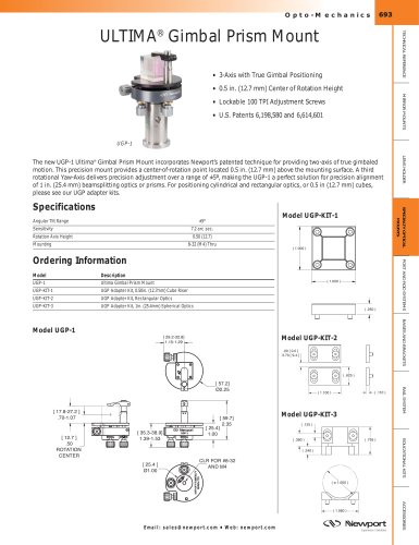 ULTIMA® Gimbaled Three-Axis Optic Tilt Mount  