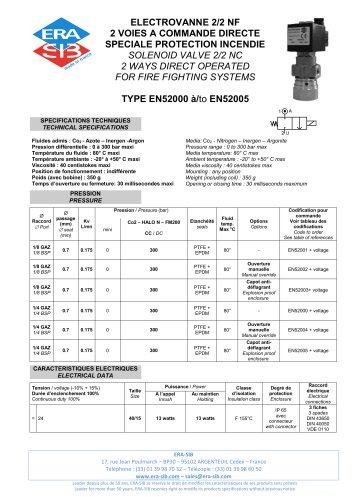 TYPE EN52000 à/to EN52005