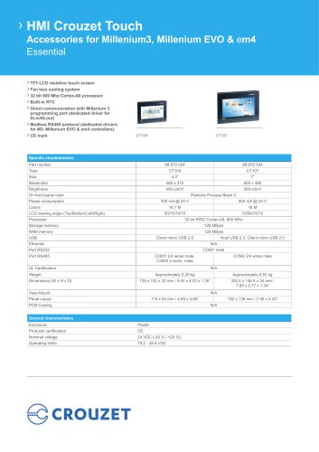 HMI Crouzet Touch