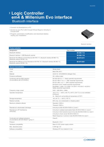 Logic Controller em4 & Millenium Evo interface