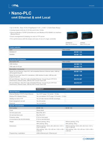 Nano-PLC em4 Ethernet & em4 Local