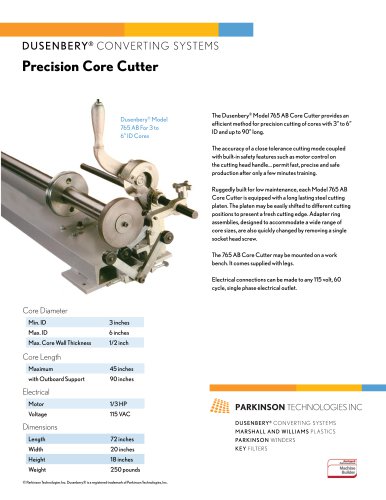 Dusenbery Precision Core Cutter