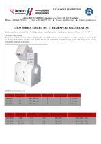 GH 30 SERIES - LIGHT DUTY HIGH SPEED GRANULATOR