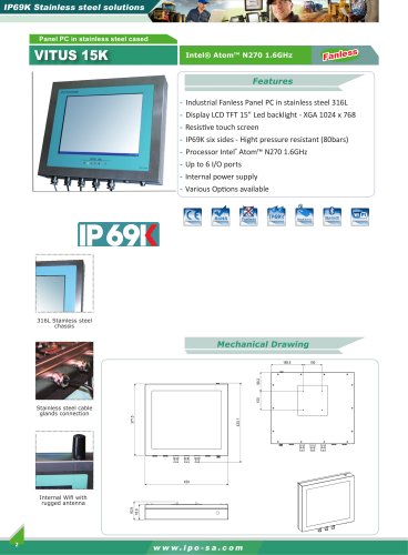 stainless steel Panel PC and monitor