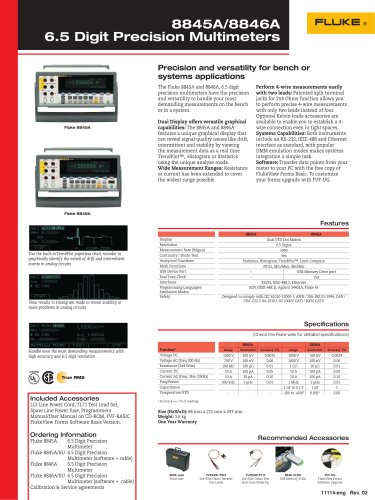 8845A/8846A 6.5 Digit Precision Multimeters