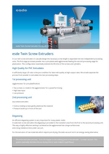 esde Twin Screw Extruders