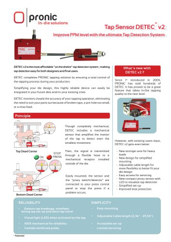 Tap breakage sensor DETEC V2