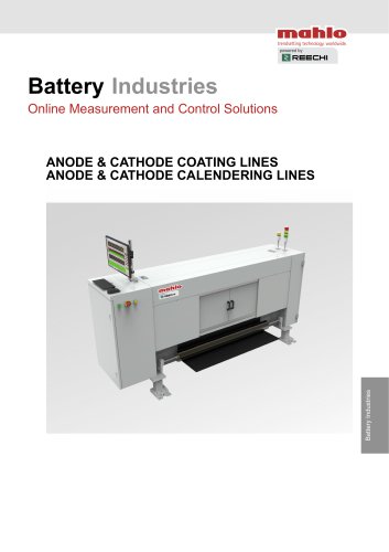 Battery Industry - Online control Cathode/Anode coating