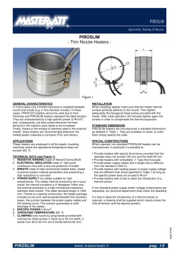 PIROSLIM thin nozzle heaters