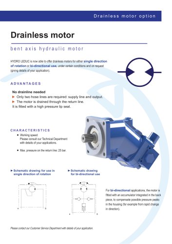 Drainless hydraulic motor