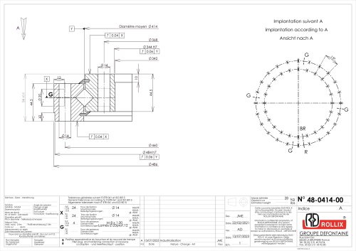 Precision roller slewing rings Compact Light without gear