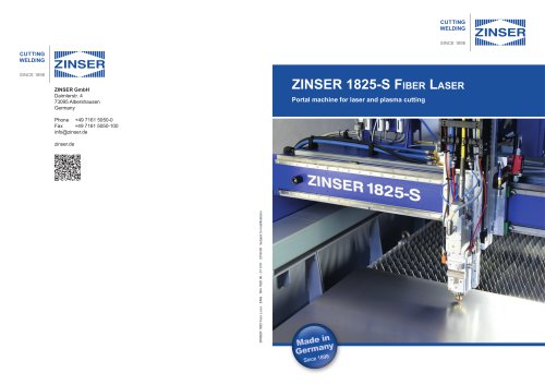 ZINSER 1825-S Fiber Laser