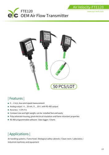 eYc FTE120 OEM Air Velocity Transmitter