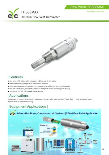 eYc THS88MAX Industrial High Pressure Dew Point Transmitter