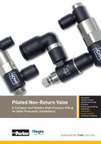 Parker Legris - Piloted Non-Return Valve A Compact and Reliable Multi-Purpose Fitting for Safer Pneumatic Installations