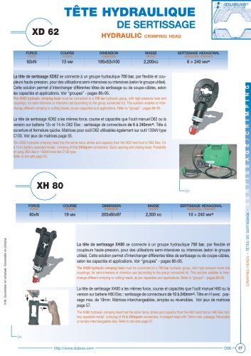 XD62 - Hydraulic crimping head