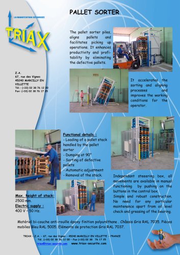 Flyer pallet sorter