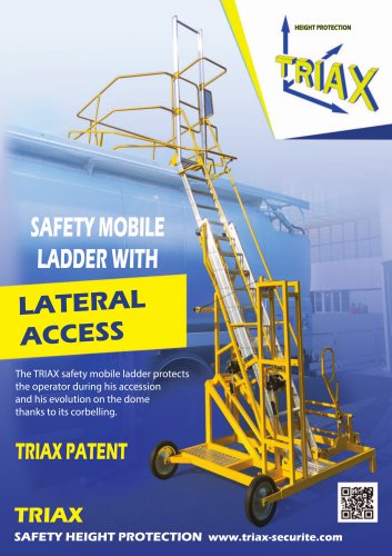 Flyer safety mobile ladder with lateral access