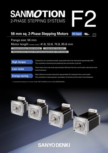 New 56 mm sq size stepping motor SM series