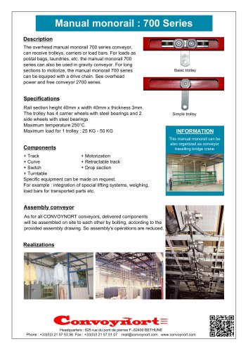 Manual monorail : 700 Series