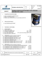 SINGLE LEVEL PRESSURE SWITCHES