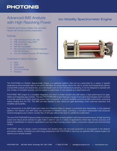 ION MOBILITY SPECTROMETER (IMS) ANALYZER