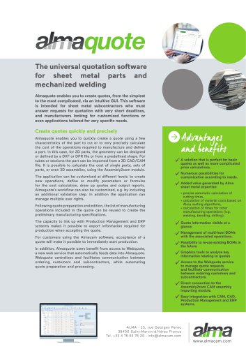 Almaquote product brochure