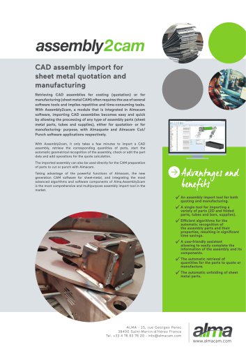 Assembly2cam product brochure