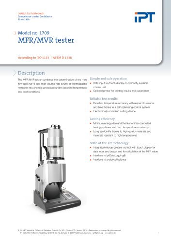 MFR/MVR Tester