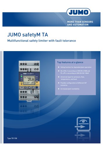 JUMO safetyM TA  Multifunctional safety limiter with fault tolerance