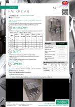 FALSE CAR platform for elevator cabin installation