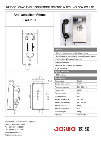 Joiwo Jail Phone for Prison JWAT137